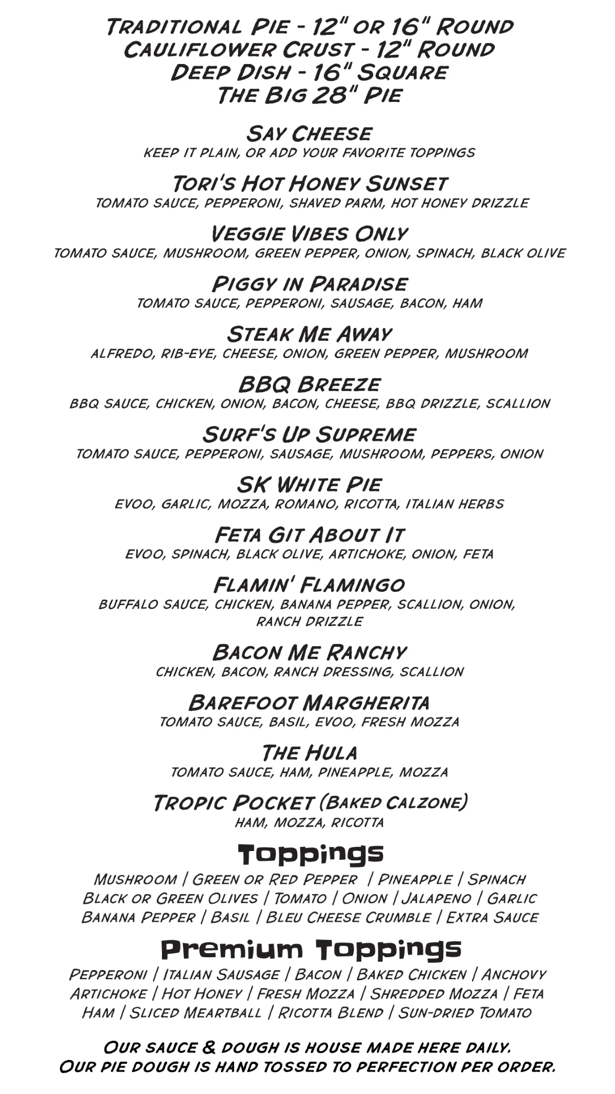www.lennyz.pizza - Pizza Menu - WEBSITE